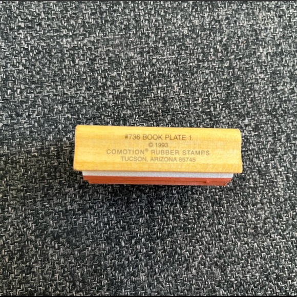 •’93 Comotion Book Plate Rubber Stamp• - Picture 3 of 5